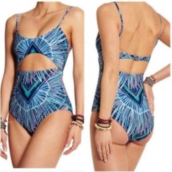 Mara Hoffman Rising Palm Cutout One-piece Swimsuit XS - Picture 1 of 8